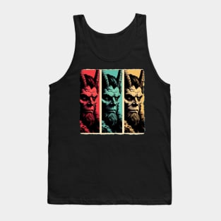 Krampus Kaleidoscope: Pop Art's Dark Delight - Classic Christmas Tank Top